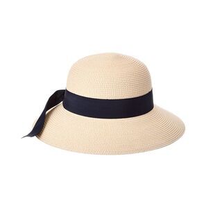 Bruno Magli Med Brim Straw Sun Hat, White